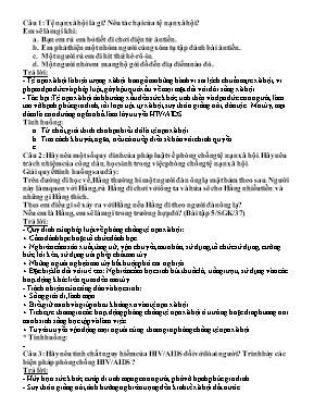 Đề cương ôn tập học kì II Giáo dục công dân lớp 8 - Trường THCS Tân Châu